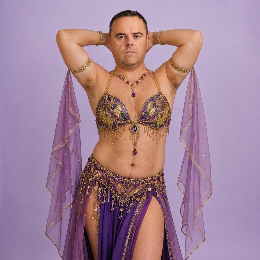 Craig Bulla, belly dancer in Manchester